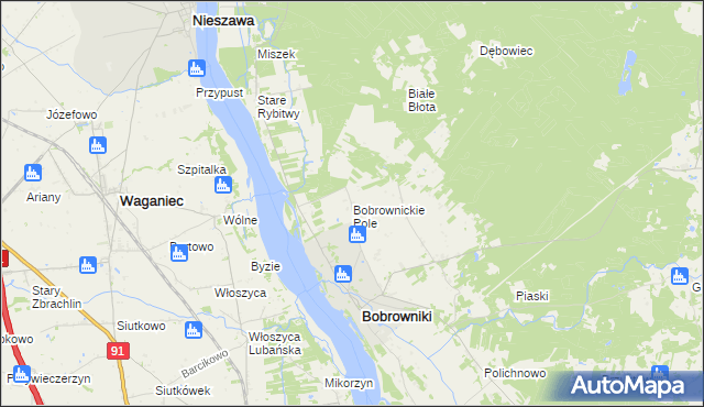 mapa Bobrownickie Pole, Bobrownickie Pole na mapie Targeo