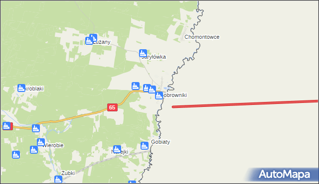 mapa Bobrowniki gmina Gródek, Bobrowniki gmina Gródek na mapie Targeo