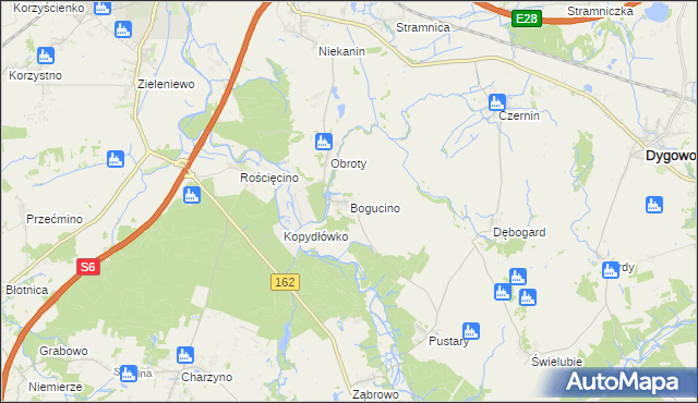 mapa Bogucino, Bogucino na mapie Targeo