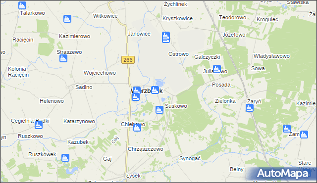 mapa Boguszyce gmina Wierzbinek, Boguszyce gmina Wierzbinek na mapie Targeo