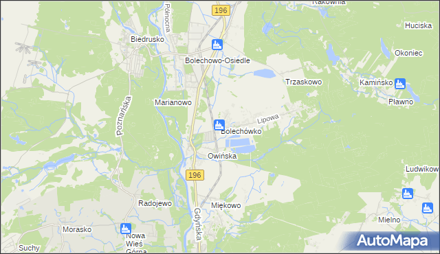 mapa Bolechówko, Bolechówko na mapie Targeo