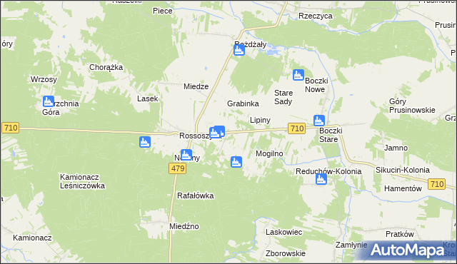 mapa Borek Lipiński, Borek Lipiński na mapie Targeo