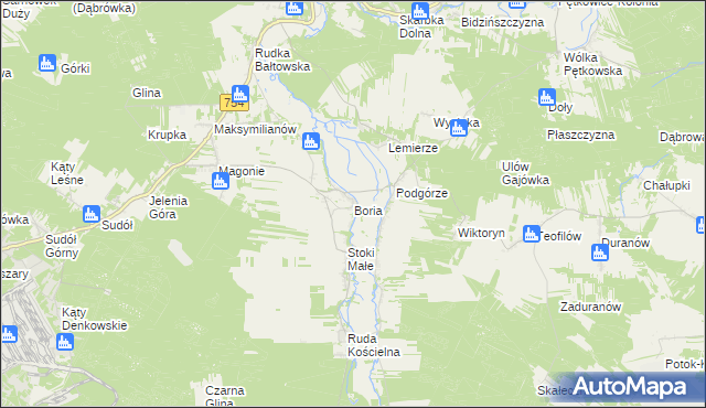 mapa Boria, Boria na mapie Targeo