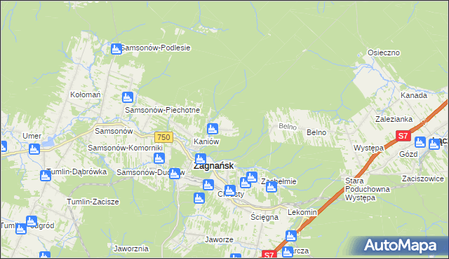 mapa Borowa Góra gmina Zagnańsk, Borowa Góra gmina Zagnańsk na mapie Targeo