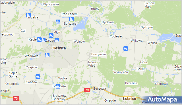 mapa Borzymów, Borzymów na mapie Targeo