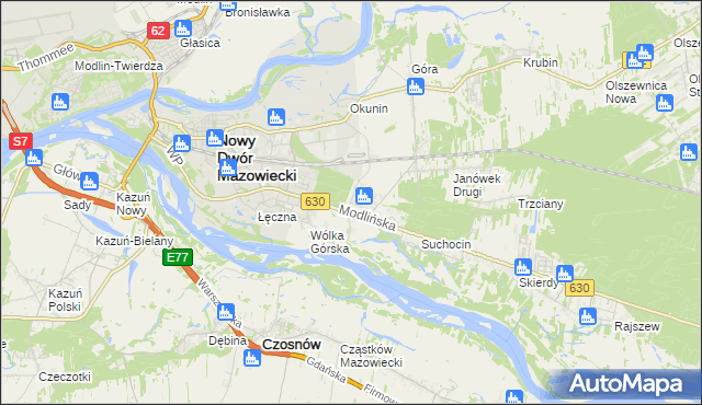 mapa Boża Wola gmina Jabłonna, Boża Wola gmina Jabłonna na mapie Targeo