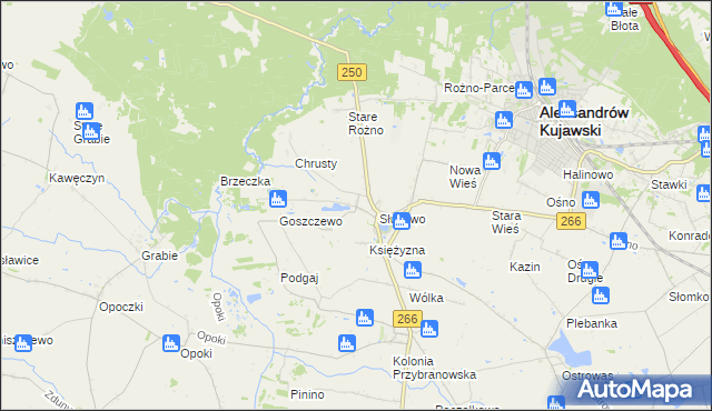 mapa Broniszewo gmina Aleksandrów Kujawski, Broniszewo gmina Aleksandrów Kujawski na mapie Targeo