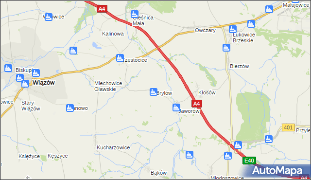 mapa Bryłów, Bryłów na mapie Targeo