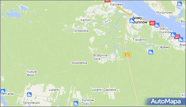 mapa Brzezinna Góra, Brzezinna Góra na mapie Targeo
