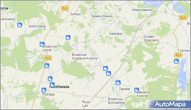 mapa Brzeźnica Książęca, Brzeźnica Książęca na mapie Targeo