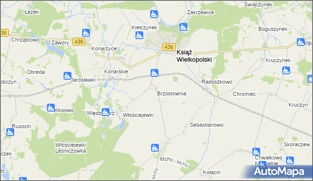 mapa Brzóstownia, Brzóstownia na mapie Targeo