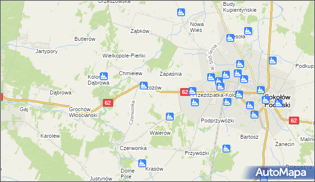 mapa Brzozów-Kolonia, Brzozów-Kolonia na mapie Targeo