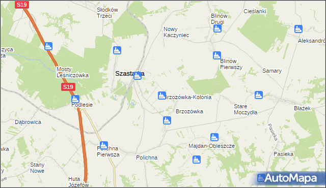 mapa Brzozówka-Kolonia, Brzozówka-Kolonia na mapie Targeo