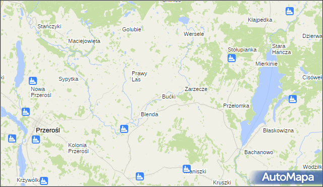 mapa Bućki, Bućki na mapie Targeo