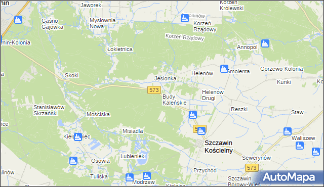 mapa Budy Kaleńskie, Budy Kaleńskie na mapie Targeo