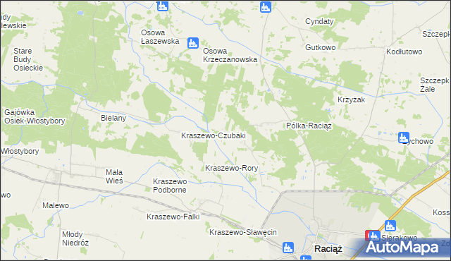 mapa Budy Kraszewskie, Budy Kraszewskie na mapie Targeo