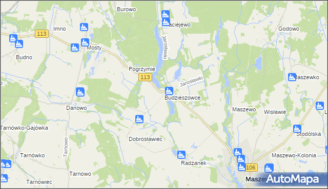 mapa Budzieszowce, Budzieszowce na mapie Targeo