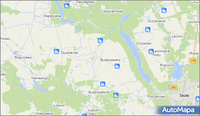 mapa Budziszewko, Budziszewko na mapie Targeo