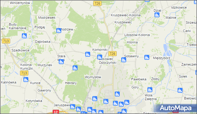 mapa Bukowiec Opoczyński, Bukowiec Opoczyński na mapie Targeo