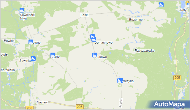 mapa Bukowo gmina Polanów, Bukowo gmina Polanów na mapie Targeo