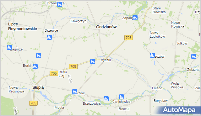 mapa Byczki, Byczki na mapie Targeo