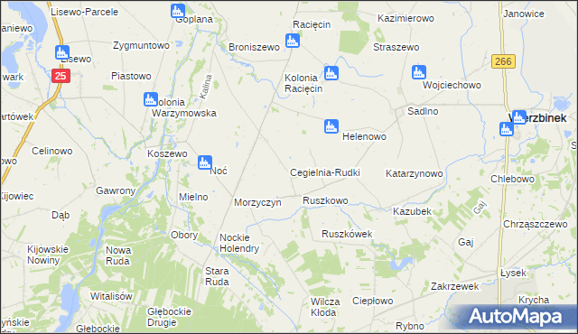 mapa Cegielnia-Rudki, Cegielnia-Rudki na mapie Targeo