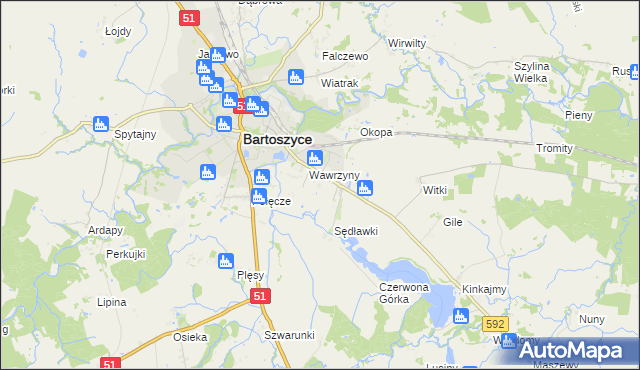 mapa Ceglarki, Ceglarki na mapie Targeo