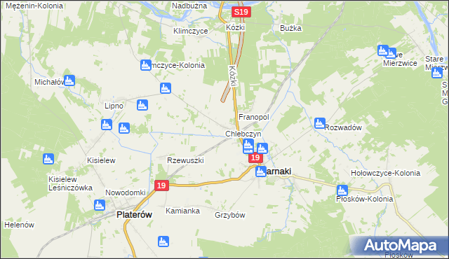 mapa Chlebczyn, Chlebczyn na mapie Targeo