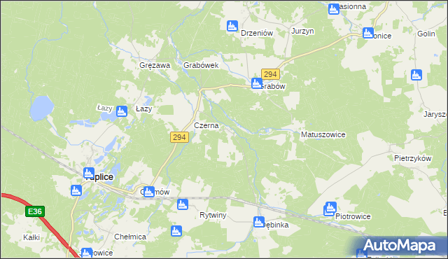 mapa Chlebice, Chlebice na mapie Targeo