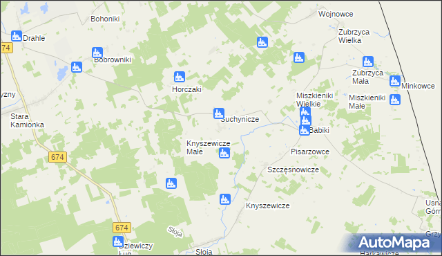 mapa Chmielowszczyzna, Chmielowszczyzna na mapie Targeo