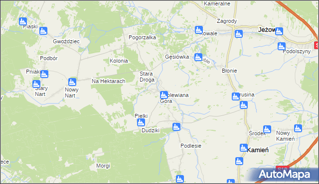 mapa Cholewiana Góra, Cholewiana Góra na mapie Targeo