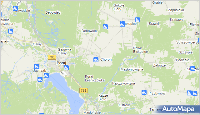 mapa Choroń, Choroń na mapie Targeo