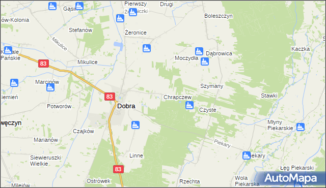 mapa Chrapczew, Chrapczew na mapie Targeo