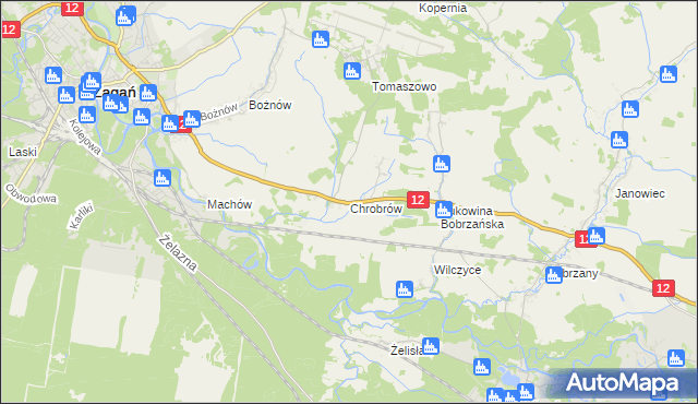 mapa Chrobrów, Chrobrów na mapie Targeo