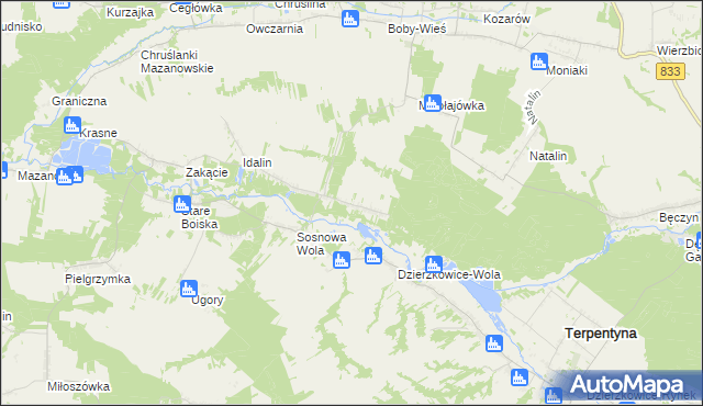 mapa Chruślanki Józefowskie, Chruślanki Józefowskie na mapie Targeo