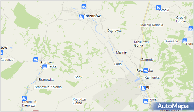 mapa Chrzanów-Kolonia, Chrzanów-Kolonia na mapie Targeo