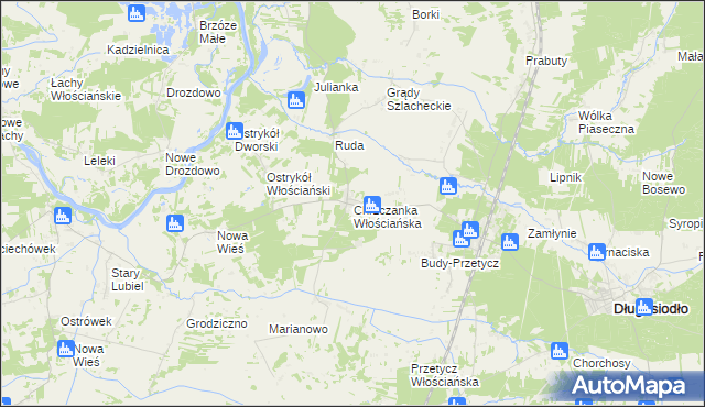 mapa Chrzczanka Włościańska, Chrzczanka Włościańska na mapie Targeo