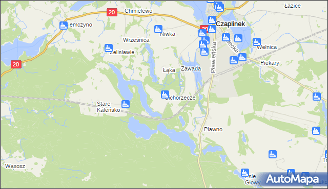mapa Cichorzecze, Cichorzecze na mapie Targeo