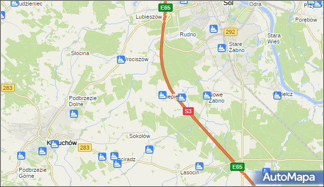 mapa Ciepielów gmina Nowa Sól, Ciepielów gmina Nowa Sól na mapie Targeo