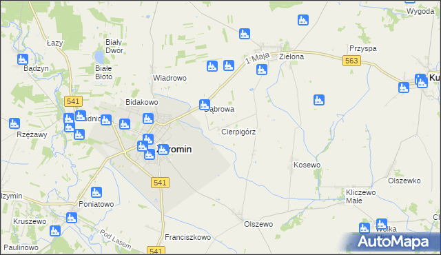 mapa Cierpigórz gmina Żuromin, Cierpigórz gmina Żuromin na mapie Targeo