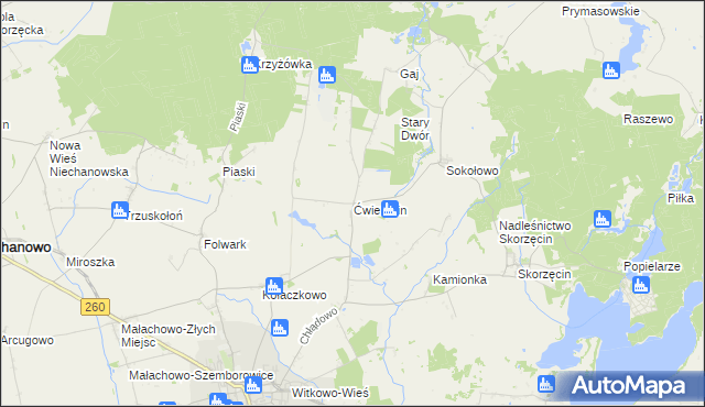 mapa Ćwierdzin, Ćwierdzin na mapie Targeo