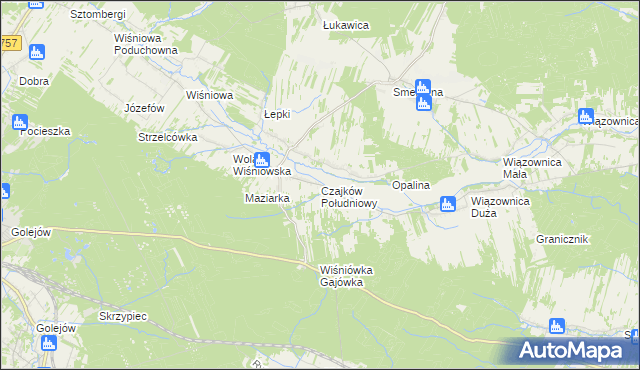 mapa Czajków Południowy, Czajków Południowy na mapie Targeo