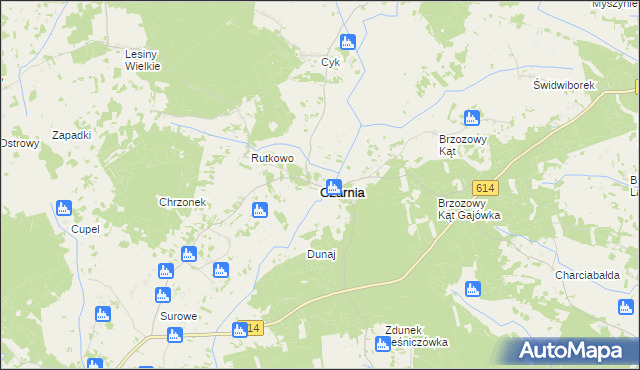 mapa Czarnia powiat ostrołęcki, Czarnia powiat ostrołęcki na mapie Targeo