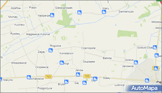 mapa Czarnopole, Czarnopole na mapie Targeo