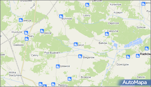 mapa Czaryż, Czaryż na mapie Targeo