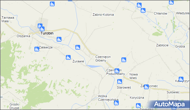 mapa Czernięcin Główny, Czernięcin Główny na mapie Targeo