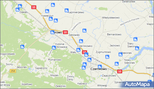 mapa Czernikówko, Czernikówko na mapie Targeo