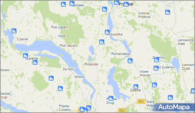mapa Czostków gmina Filipów, Czostków gmina Filipów na mapie Targeo