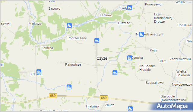 mapa Czyże, Czyże na mapie Targeo