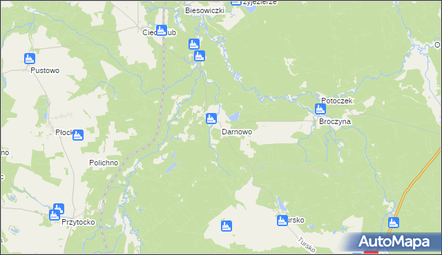 mapa Darnowo gmina Kępice, Darnowo gmina Kępice na mapie Targeo